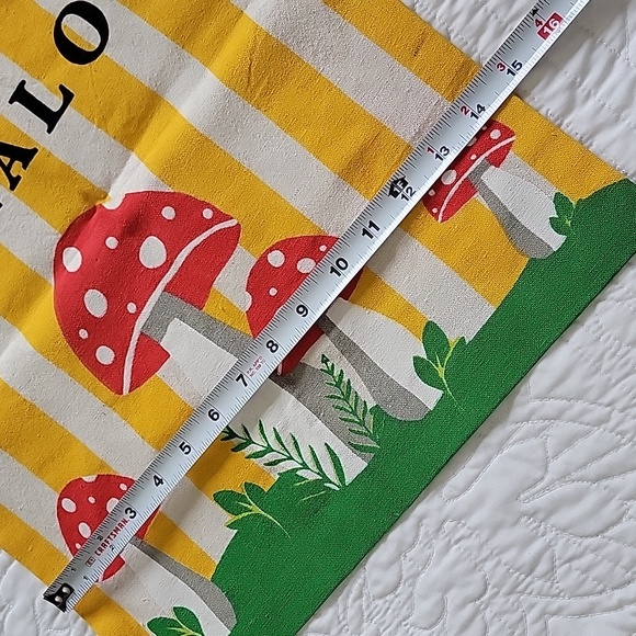 Kalalou Mushroom 100% Cotton Canvas Shoulder Bag One Size - Picture 4 of 8